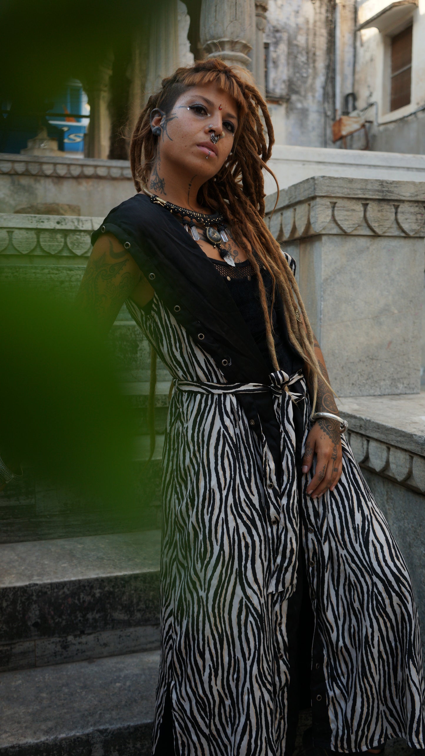 Saral Zebra Kimono