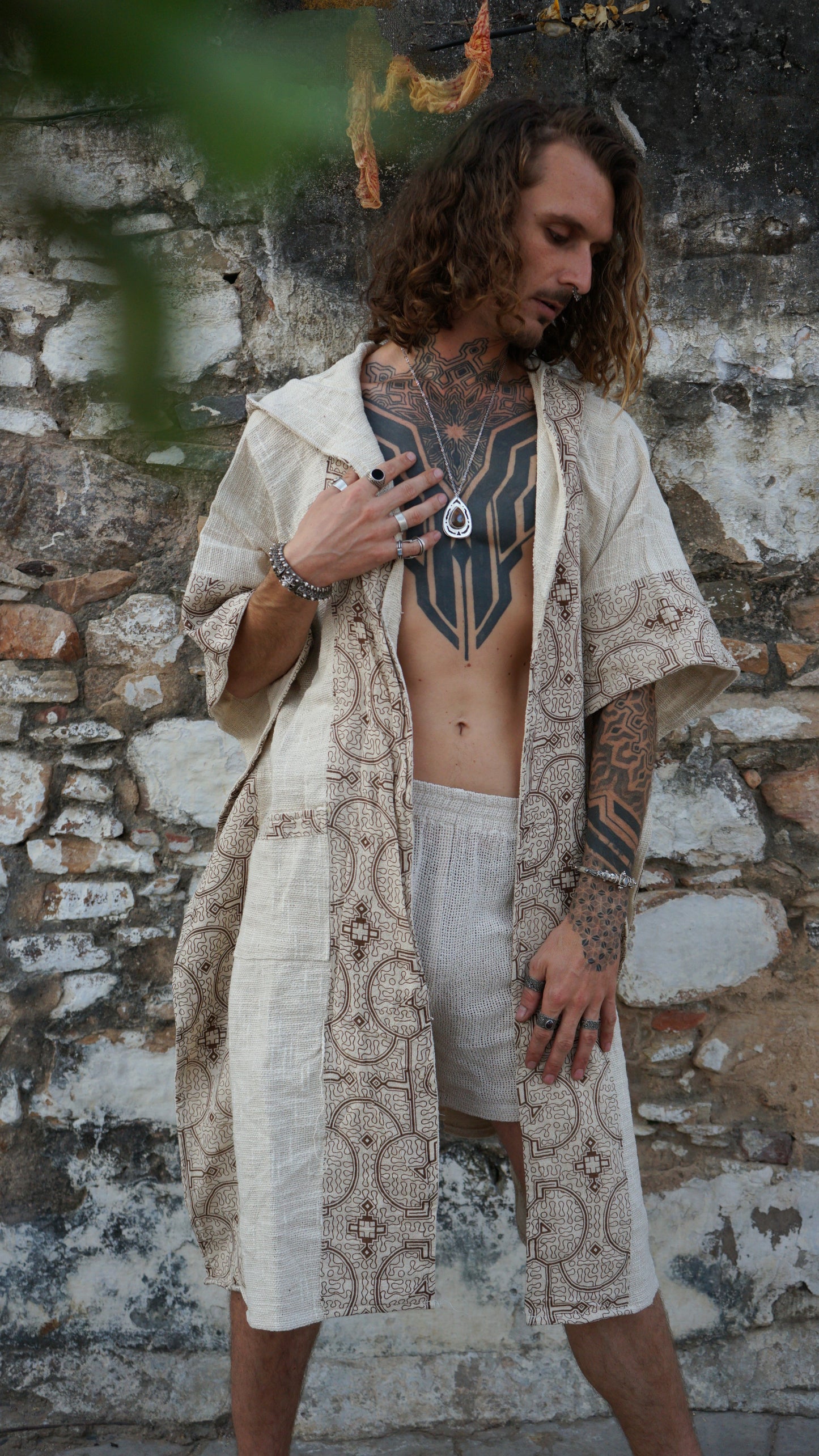 Pramanik Kimono White