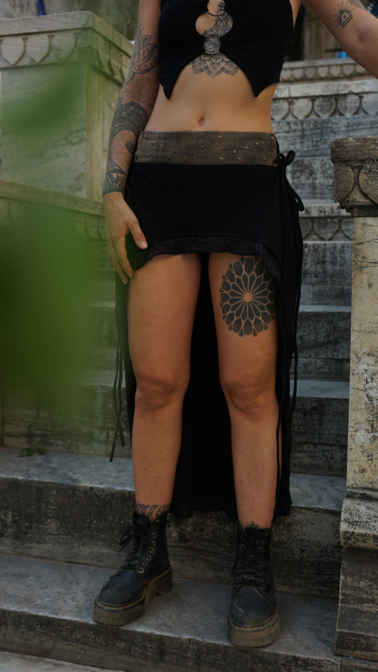 Vaastavik Black Skirt