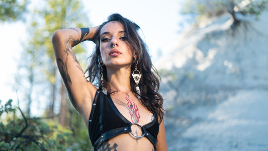 Obsidian leather top